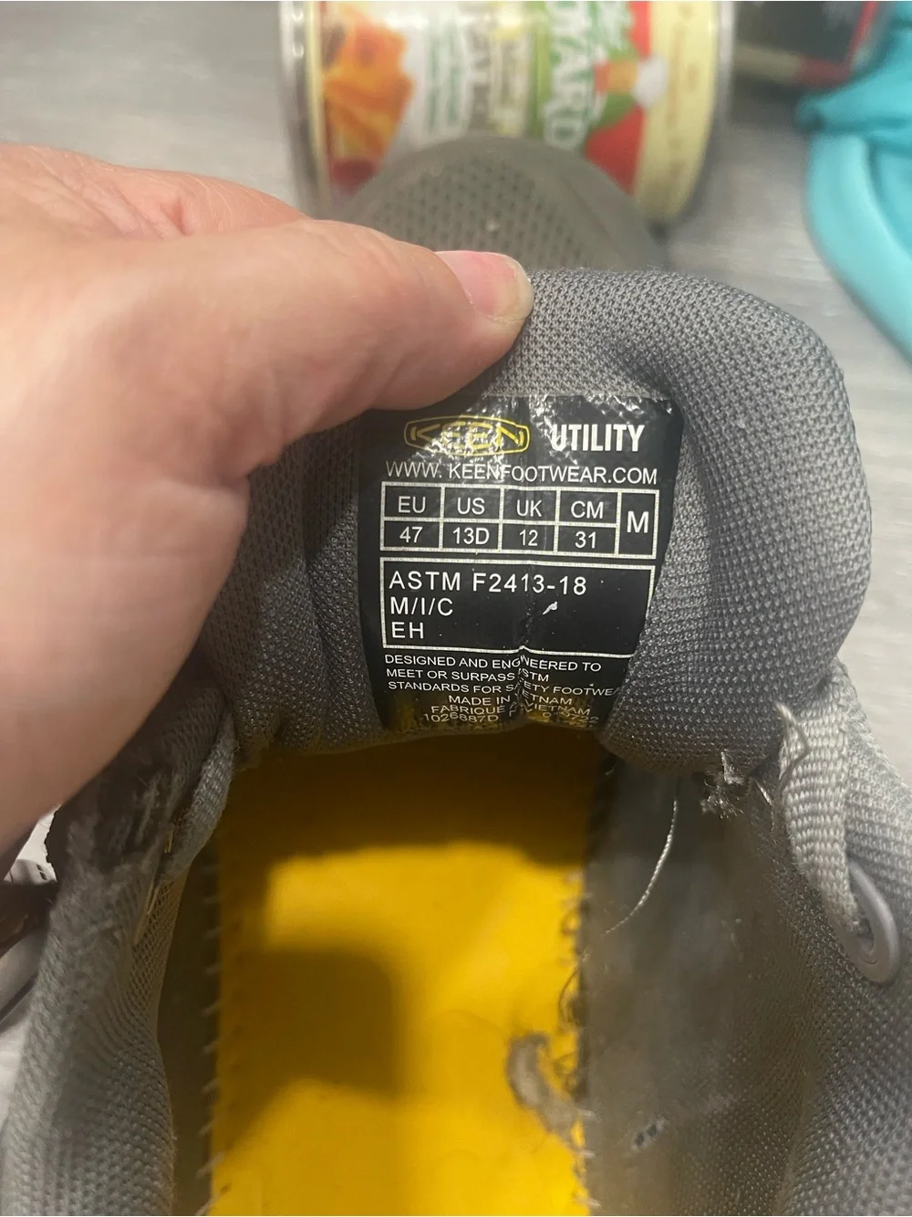 KEEN Men's Gray and Yellow Athletic Sneakers